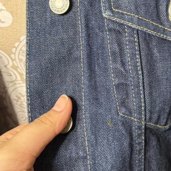 Y2K Vintage GAP Denim Jean Jacket Dark Wash Casual Streetwear Size Small - Picture 2 of 8